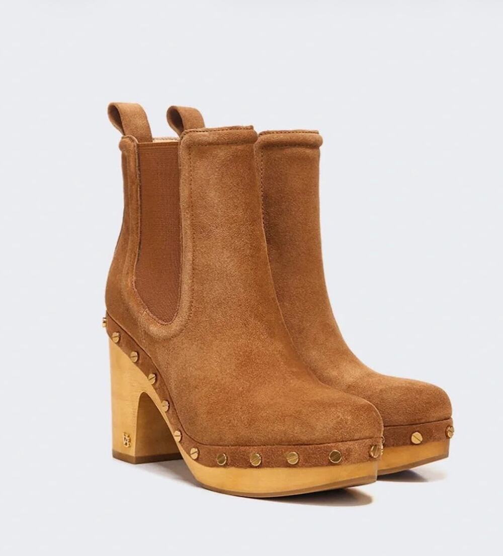 Veronica Beard Decker Platform High Heel Clog Booties